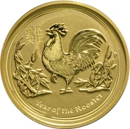 2017 Year of the Rooster Gold Coin 2oz Perth Mint Australian Lunar Series