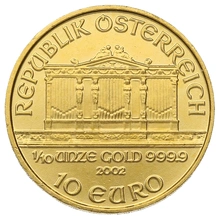 2002 1/10oz Austrian Gold Philharmonic Coin
