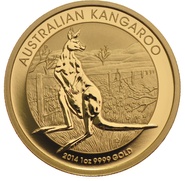 2014 Australian Kangaroo Gold Nugget Coin 1oz