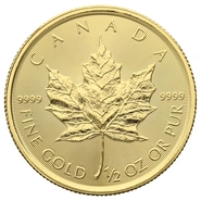 2019 1/2oz Canadian Maple Leaf Gold Coin