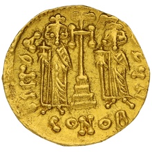 668-685 Gold Solidus Coin Constantine IV