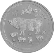 2019 Year of the Pig Silver Coin 1oz Perth Mint Australian Lunar Series