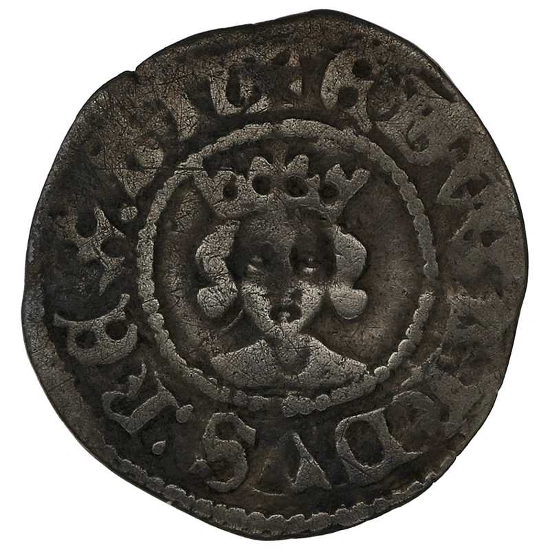 1361-1369 Silver Half Penny Coin Edward III Hammered Treaty Period