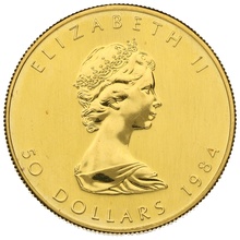 1984 1oz Canadian Maple Gold Coin