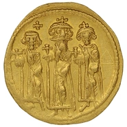 610-641 Gold Solidus Coin Heraclius Constantinople