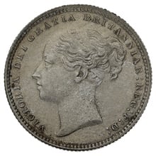 1885 Silver Shilling Coin Victoria
