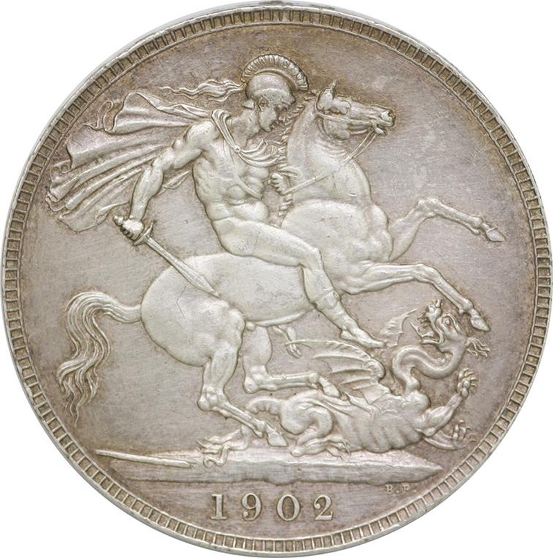1902 Silver Crown Coin Edward VII Good Very Fine