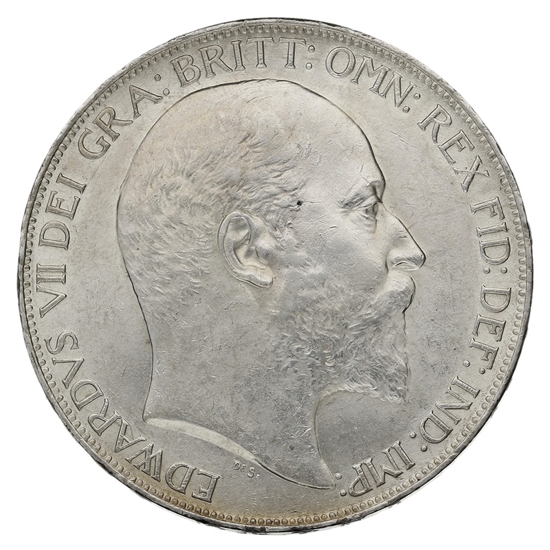 1902 Silver Crown Coin Edward VII About Uncirculated