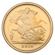 2010 Proof Gold Quarter Sovereign