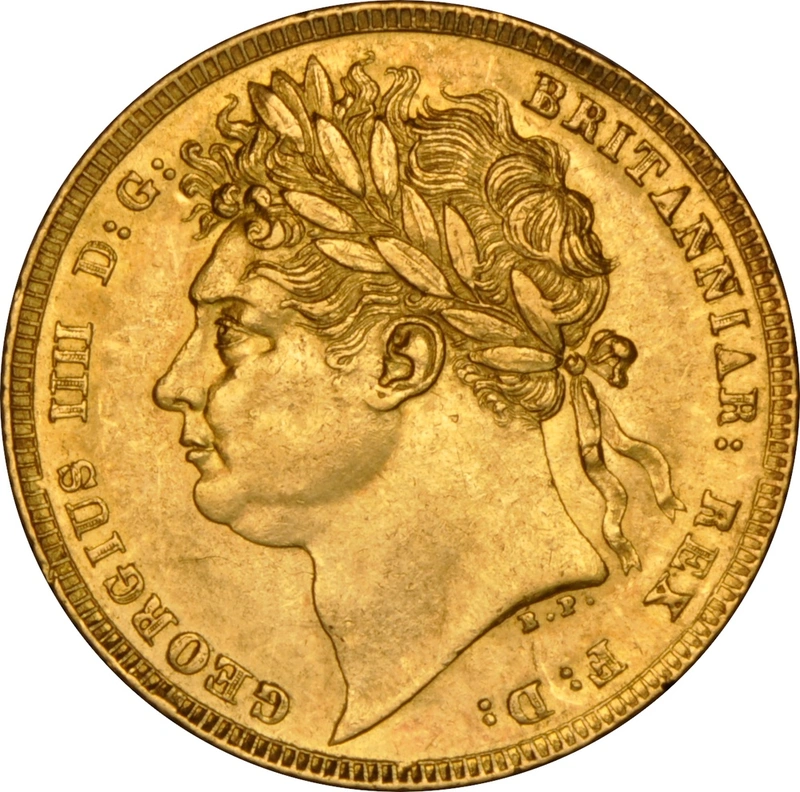 1824 Gold Sovereign Coin George IV Laureate Head
