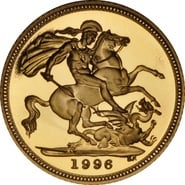 1996 Gold Half Sovereign Elizabeth II Third Head Proof