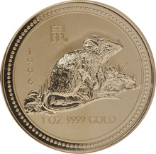 1996 Year of the Rat Gold Coin 1oz Perth Mint Australian Lunar Series