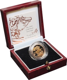 1999 Proof Gold Sovereign Boxed