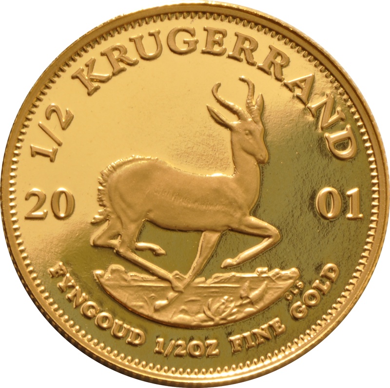 2001 Proof 1/2oz Krugerrand Gold Coin
