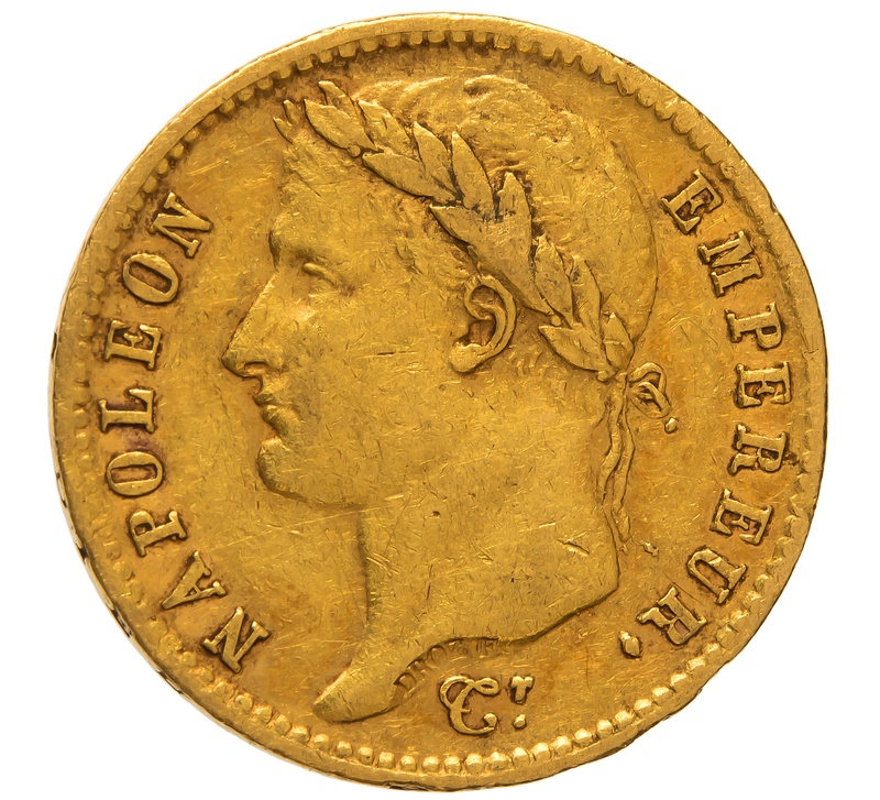 1810 20 French Francs - Napoleon (I) Laureate Head - A