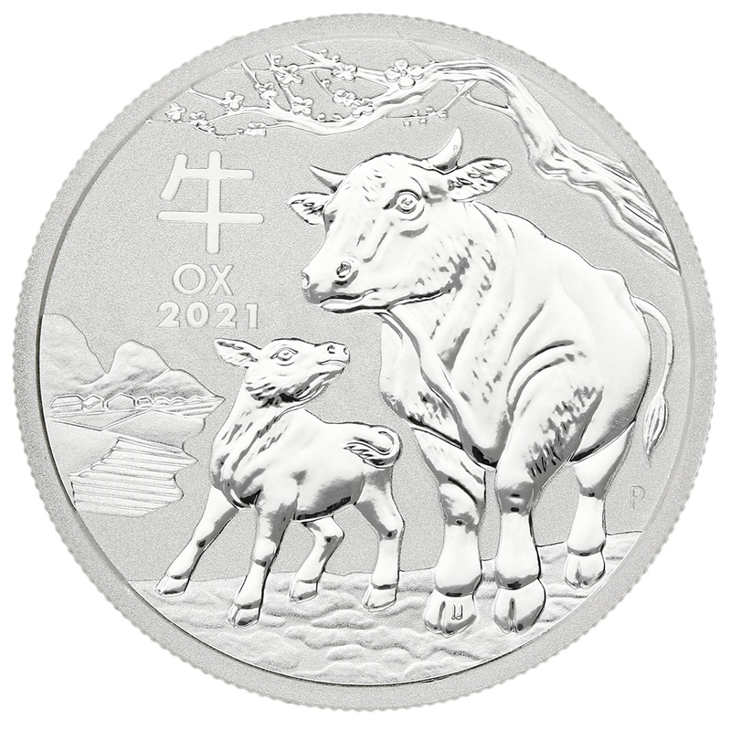 2021 1/2oz Perth Mint Year of the Ox Silver Coin