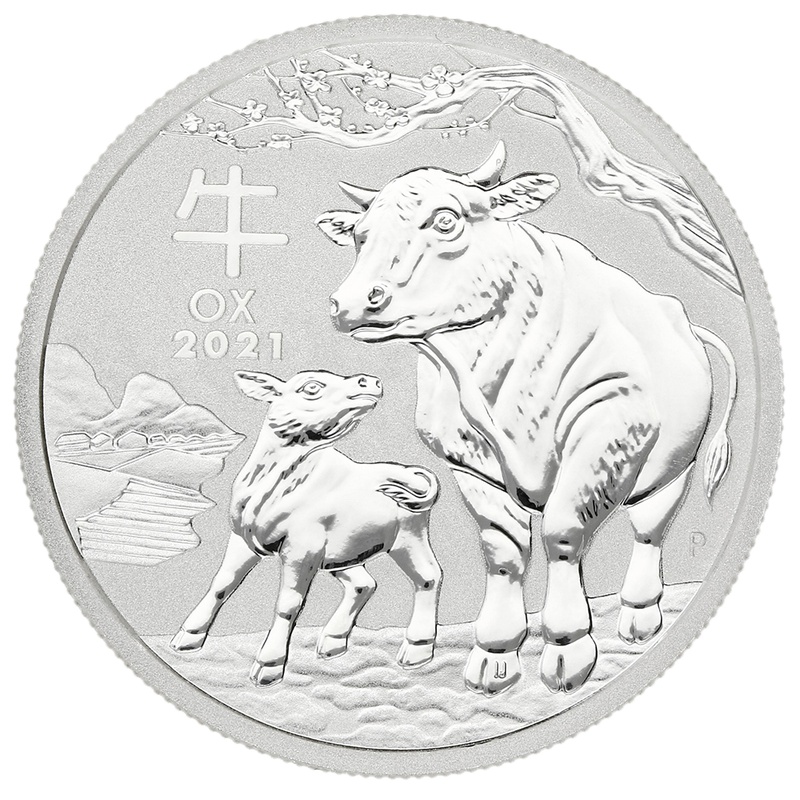 2021 Year of the Ox Silver Coin 1/2oz Perth Mint Australian Lunar Series
