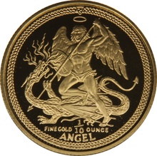 1987 Proof Isle of Man Angel Gold Coin 1/10oz