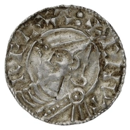 1016-1035 Cnut Silver Penny Hammered Pointed Helmet Type London Elfgar