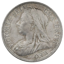 1899 Silver Half Crown Coin Queen Victoria