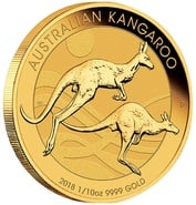 2018 1/10oz Australian Kangaroo Gold Nugget Coin