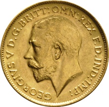 1915 Gold Half Sovereign George V Melbourne