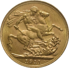 1911 Gold Sovereign Coin George V Perth