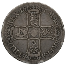 1686 Silver Crown Coin James II SECVNDO