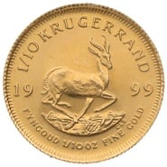 1999 1/10oz Krugerrand Gold Coin