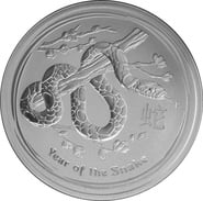 2013 Year of the Snake Silver Coin 1/2oz Perth Mint Australian Lunar Series