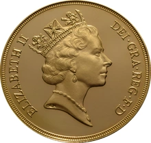 1997 Proof Gold £5 Coin Quintuple Sovereign