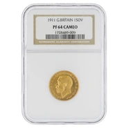 1911 Proof Gold Sovereign Coin NGC PF64