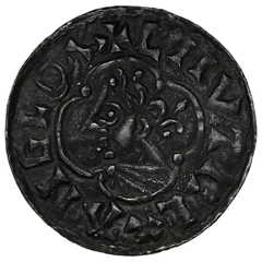 1016-1035 Cnut Silver Penny Hammered Quatrefoil Type Maldon Aefwine