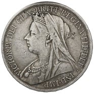 1900 Queen Victoria Silver Crown