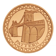 2003 Proof Gold £1 Pound Coin Menai Bridge Pattern