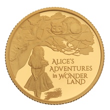 2021 1/4oz Alice's Adventures in Wonderland Proof Gold Coin Boxed