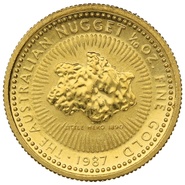 1987 1/10oz Australian Kangaroo Gold Nugget Coin