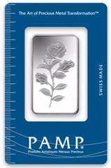 20g Silver Bar PAMP Rosa Minted