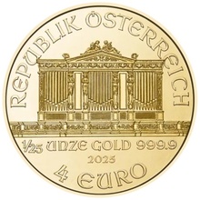 2025 1/25oz Austrian Gold Philharmonic Coin