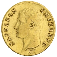 1806 French 20 Francs Gold Coin Napoleon I Bare Head A