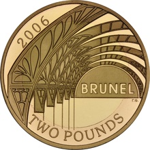 2006 Proof £2 Gold Coin Brunel Achievements Boxed