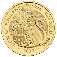 2022 Lion of England Gold Coin Tudor Beasts 1/4oz