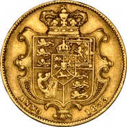 1833 Gold Sovereign Coin William IV