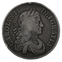 1670 Silver Crown Coin Charles II