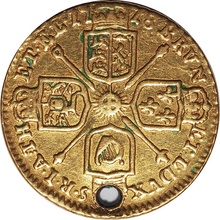 1718 George I Quarter Guinea Gold Coin