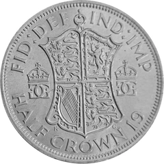 British Silver Half Crown Pre 1947 Coin