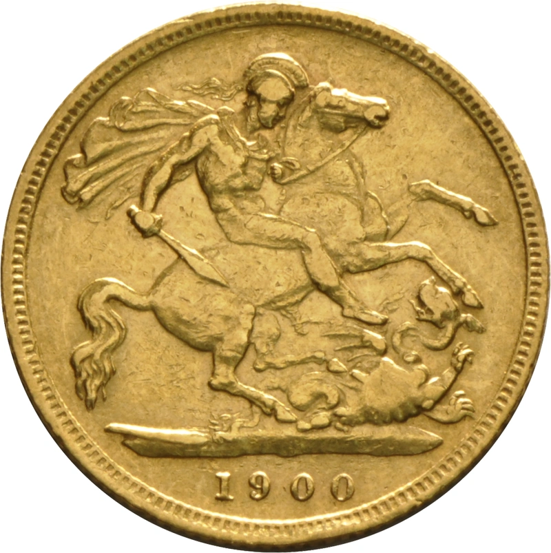 1900 Gold Half Sovereign Queen Victoria Old Head