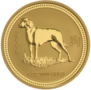 2006 1oz Gold Australian Lunar Year of the Dog