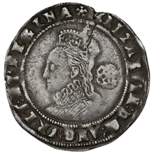 1575 Silver Sixpence Coin Elizabeth I 4th Issue Eglantine