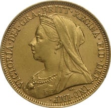 1901 Gold Sovereign Coin Queen Victoria Old Head Perth